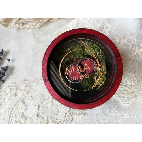 Handmade wooden ring box