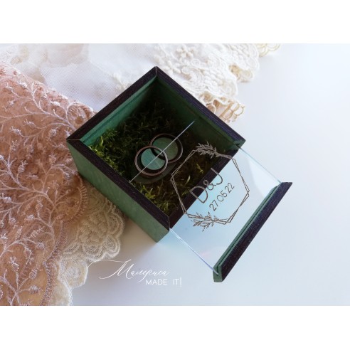 Square Ring Box | Personalized Wooden Wedding Box