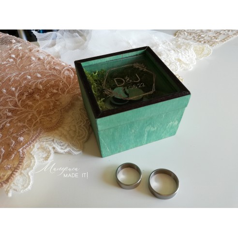 Square Ring Box | Personalized Wooden Wedding Box
