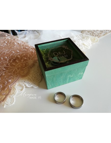 Square Ring Box | Personalized Wooden Wedding Box