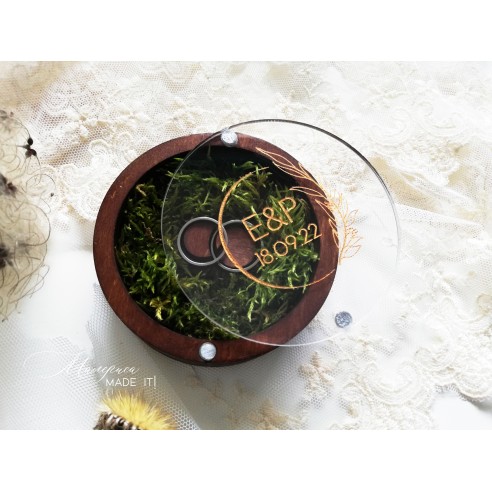 Wooden Wedding Box with Plexiglass