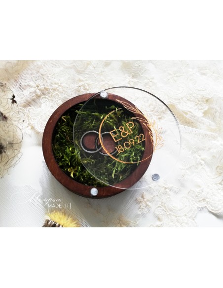 Wooden Wedding Box with Plexiglass