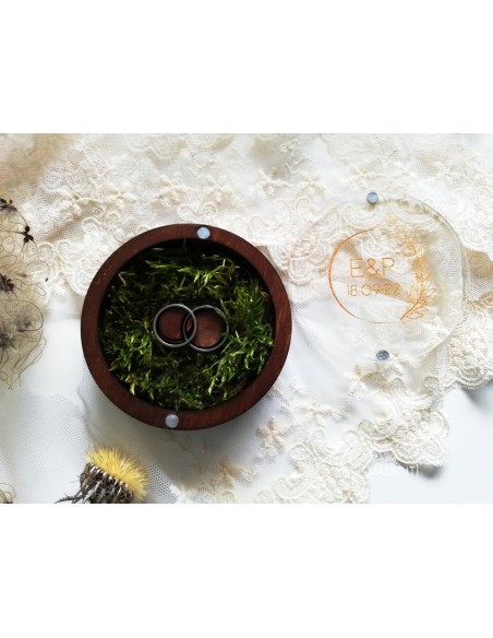 Natural Moss Wedding Ring Box