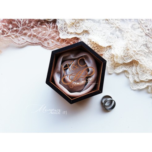 Handmade personalized wedding ring box