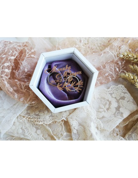 Handmade personalized wedding ring box