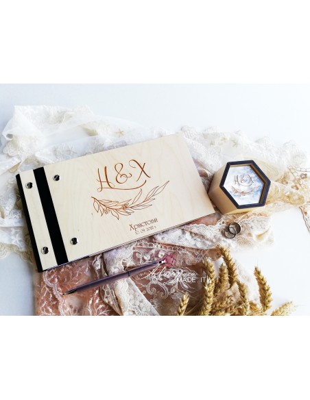 Guestbook with personalized engraving