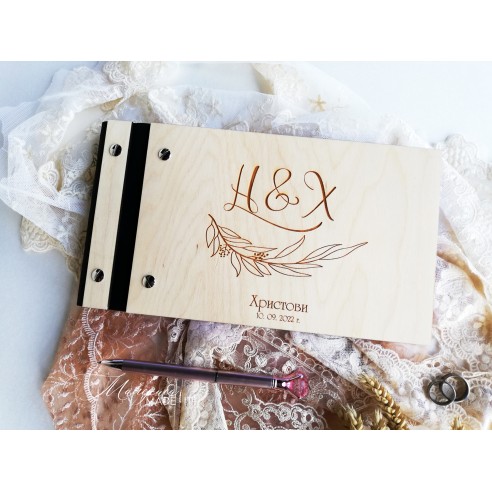Handmade wedding wish book