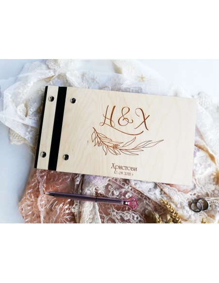 Handmade wedding wish book
