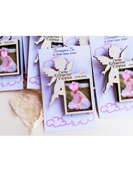 Gift for guests - angel with photo