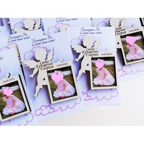 Gift for guests - angel with photo
