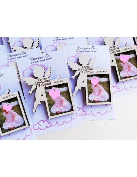 Gift for guests - angel with photo