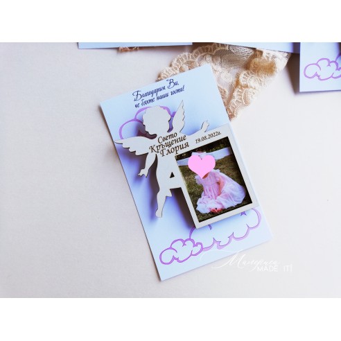 Gift for guests - angel with photo