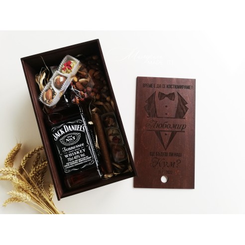 Wooden Personalized Invitation Box for Best Man and Groomsman | Handmade