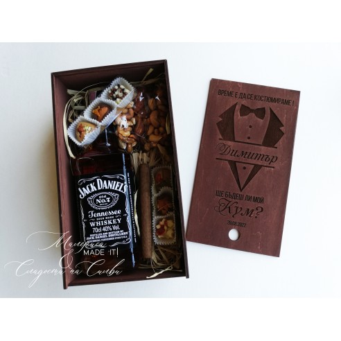 Wooden Personalized Invitation Box for Best Man and Groomsman | Handmade