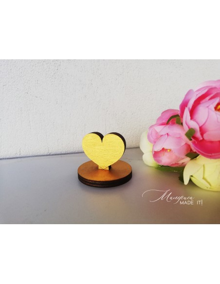 Table number holder or menu card - heart