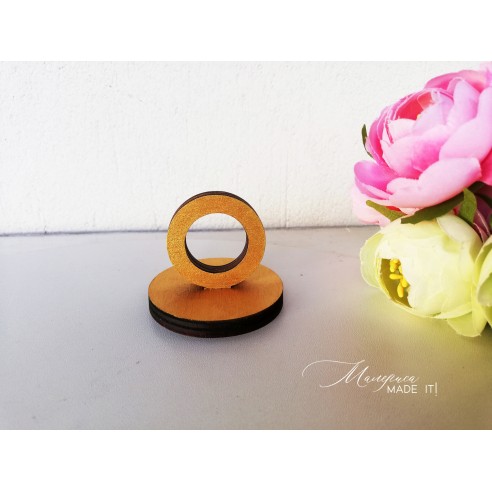 Table number holder or menu card - round