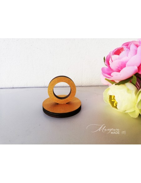 Table number holder or menu card - round