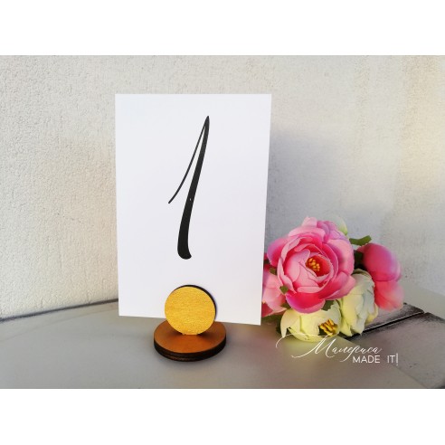 Table number holder or menu card - circle