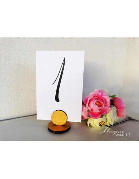 Table number holder or menu card - circle