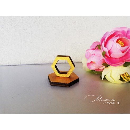 Table number holder or menu card - Hexagon