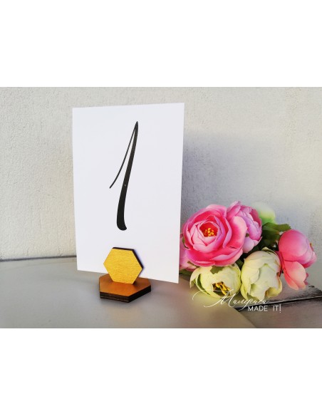 Table number holder or menu card - Polygon
