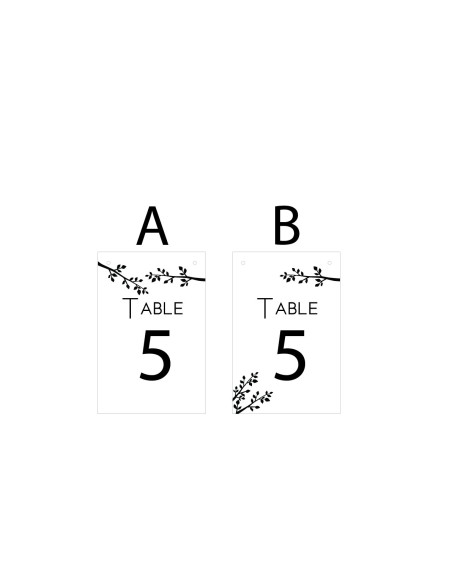 Table numbers - Double sided