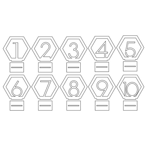 Boho style table numbers