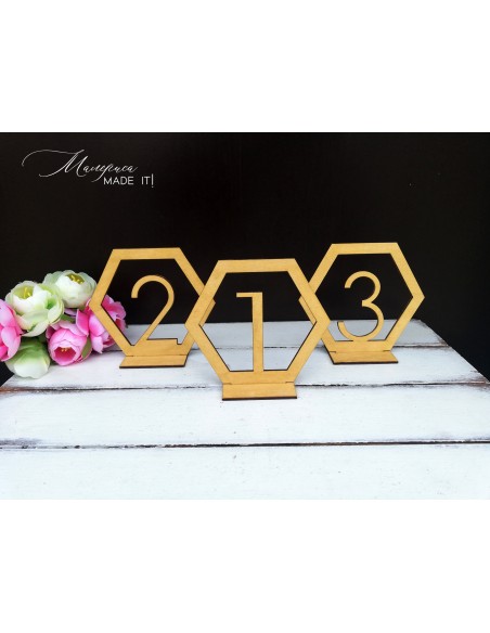 Boho style table numbers