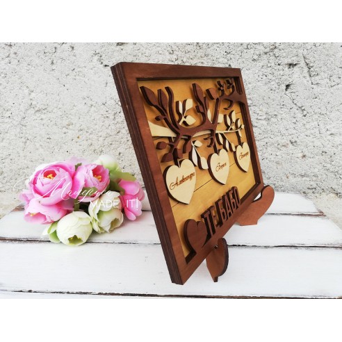 Frame with hearts for grandma