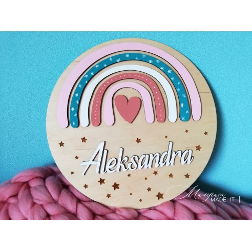 Rainbow Nursery Sign for a Girl