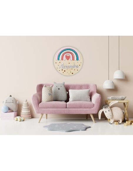 Rainbow Nursery Sign for a Girl