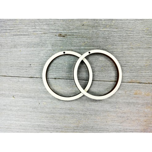 Round wooden or plexiglass bases for earrings