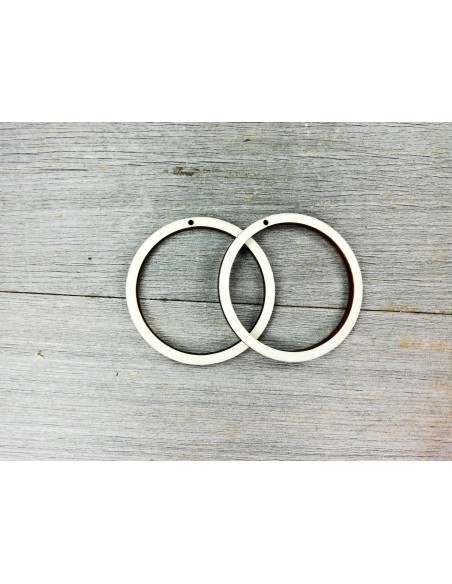 Round wooden or plexiglass bases for earrings