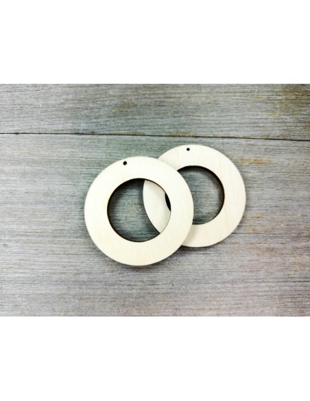 Round wooden or plexiglass bases for earrings