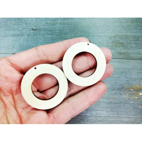 Round wooden or plexiglass bases for earrings
