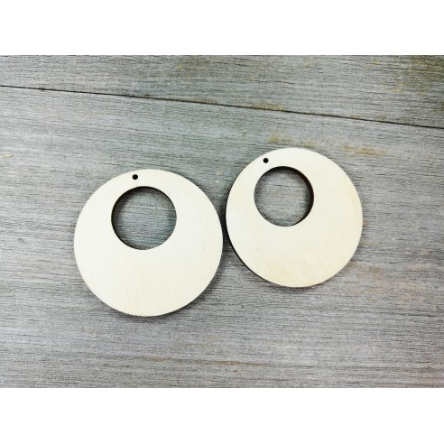 Round wooden or plexiglass bases for earrings