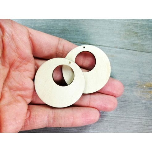 Round wooden or plexiglass bases for earrings