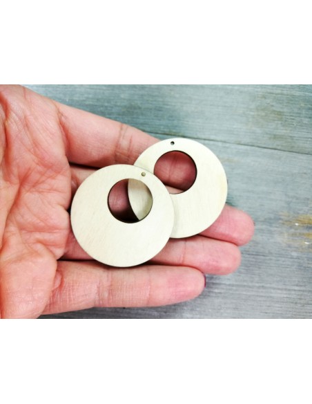 Round wooden or plexiglass bases for earrings