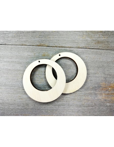 Round wooden or plexiglass bases for earrings