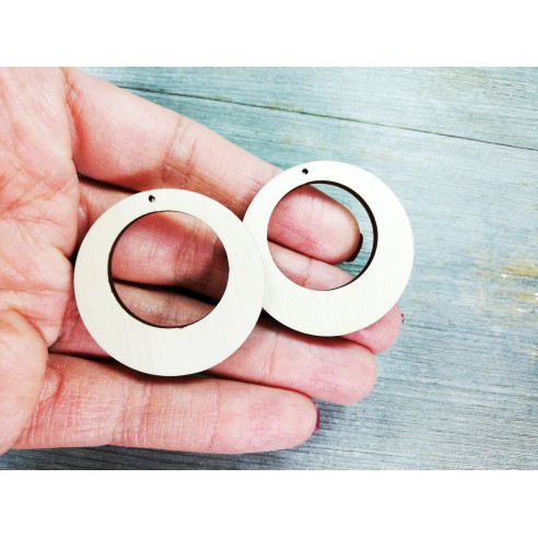 Round wooden or plexiglass bases for earrings