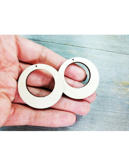 Round wooden or plexiglass bases for earrings