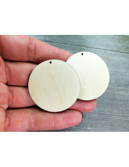 Round wooden or plexiglass bases for earrings