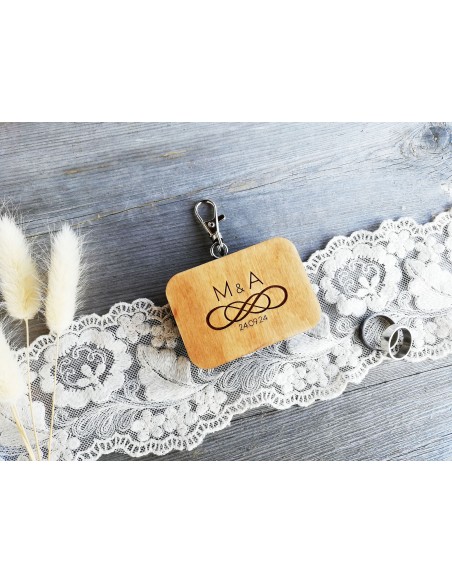 Ring Box Carried by a Dog | Wooden Personalized Wedding Box