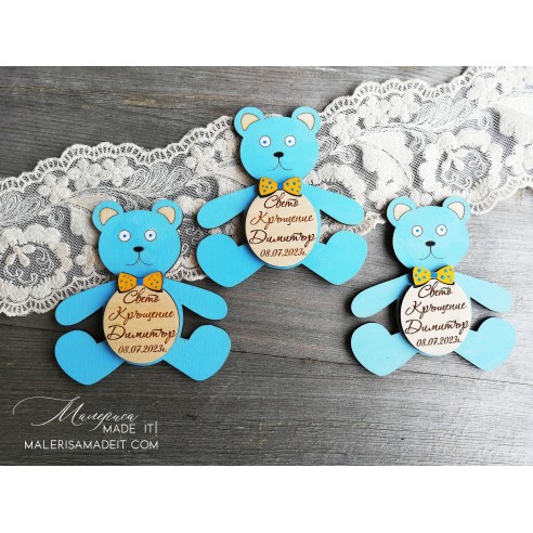 Gift for guests "Bear with a bow tie"