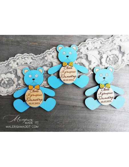 Gift for guests "Bear with a bow tie"