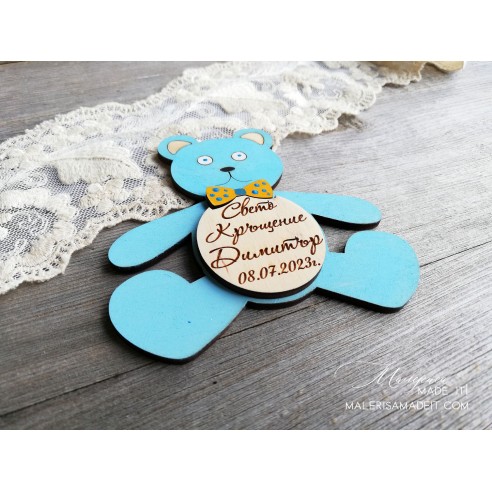 Gift for guests "Bear with a bow tie"