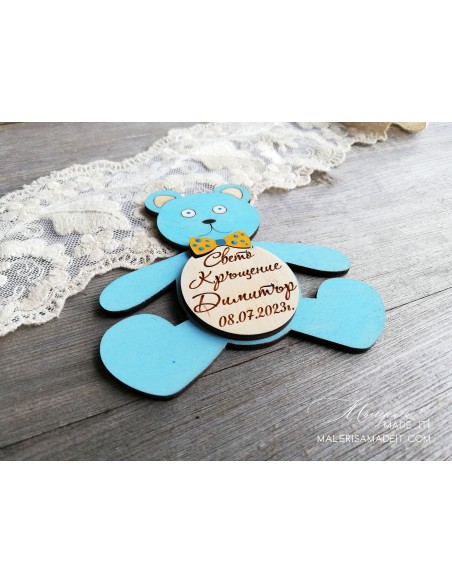 Gift for guests "Bear with a bow tie"