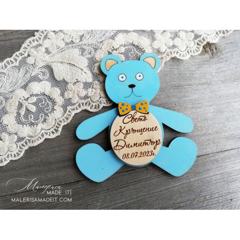 Gift for guests "Bear with a bow tie"