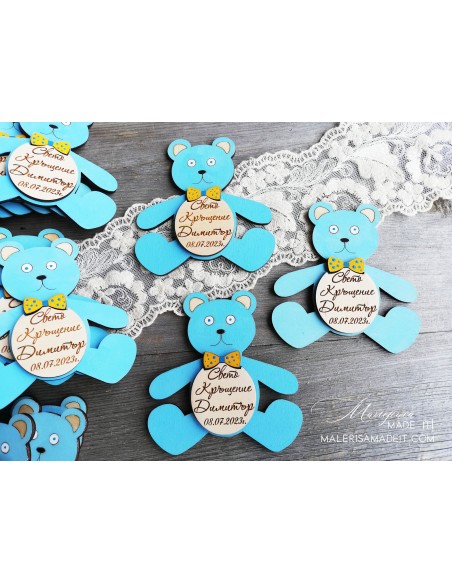 Gift for guests "Bear with a bow tie"