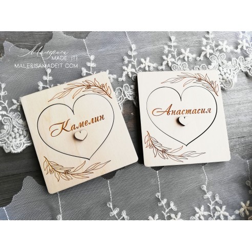 Wooden maid of honor Invitation | Personalized